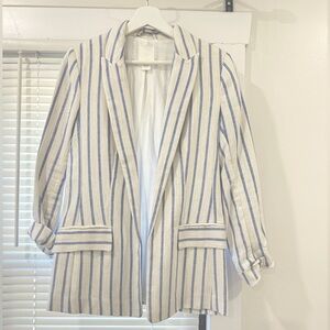 Women h&m stripped blazer.